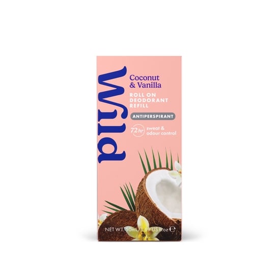 Wild Antiperspirant Roll-On Refill Coconut Vanilla 54 ml