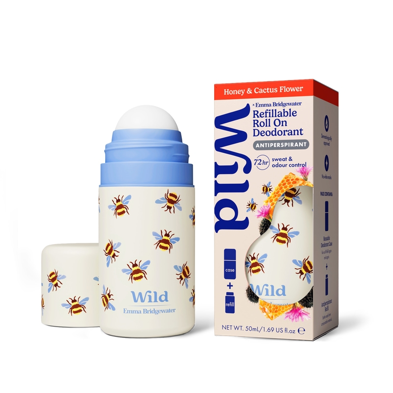 Wild Antiperspirant Roll-On Bee Case Honey Cactusflower 50 ml