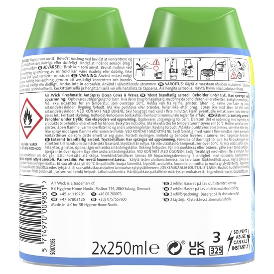 Air Wick Freshmatic Automatic Spray Duo Refill Ocean Cove & Waves 2 x 250 ml