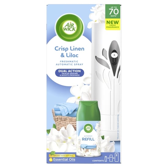 Air Wick Freshmatic Automatic Spray Starter Kit Crisp Linen & Lilac 250 ml	