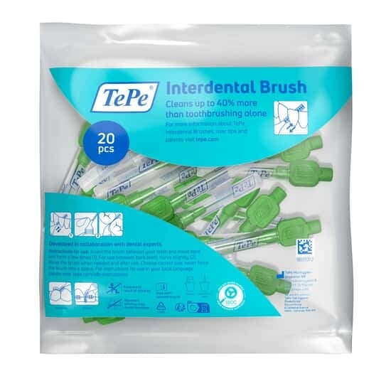 TePe Mellanrumsborste Original 0,8 mm Grön 20-pack