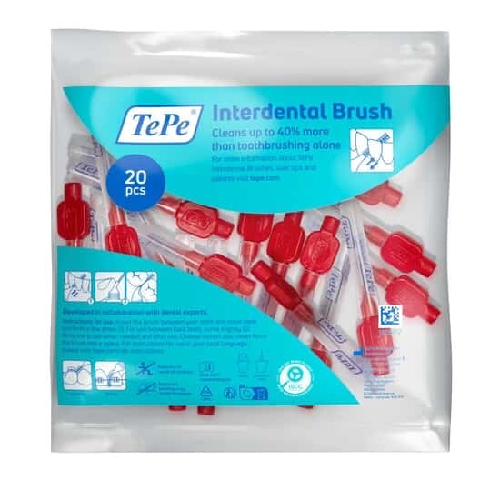 TePe Mellanrumsborste Original 0,5 mm Röd 20-pack