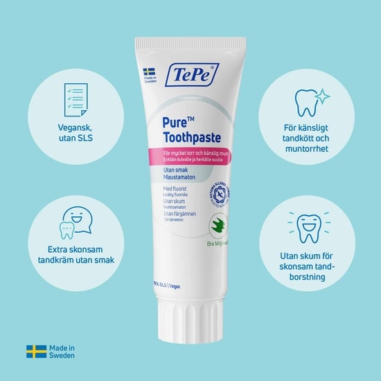 TePe Pure Toothpaste Utan Smak 75 ml