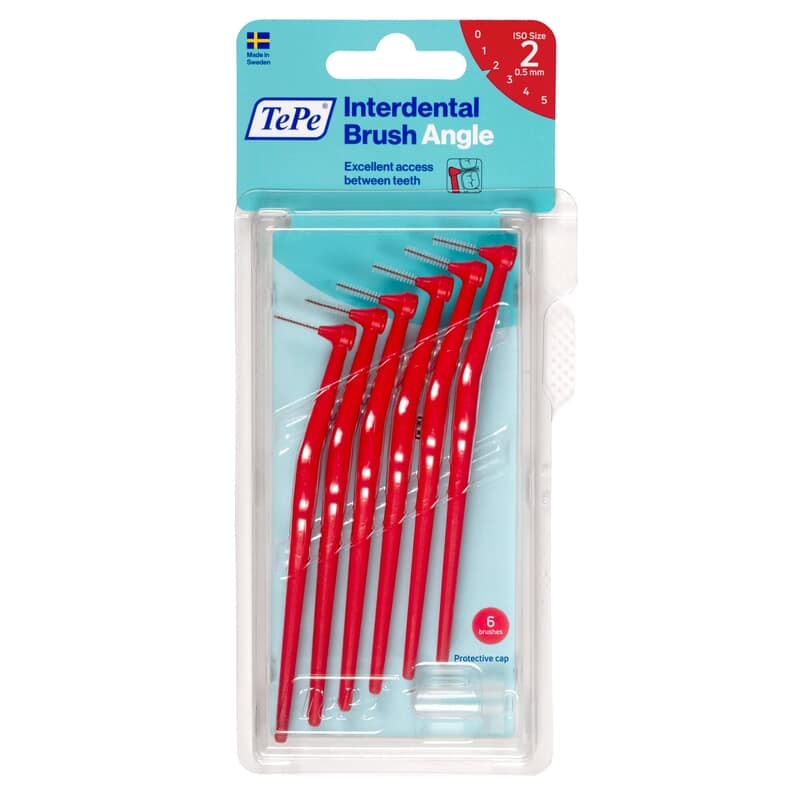 TePe Angle Vinklad Mellanrumsborste 0,5 mm Röd 6 st