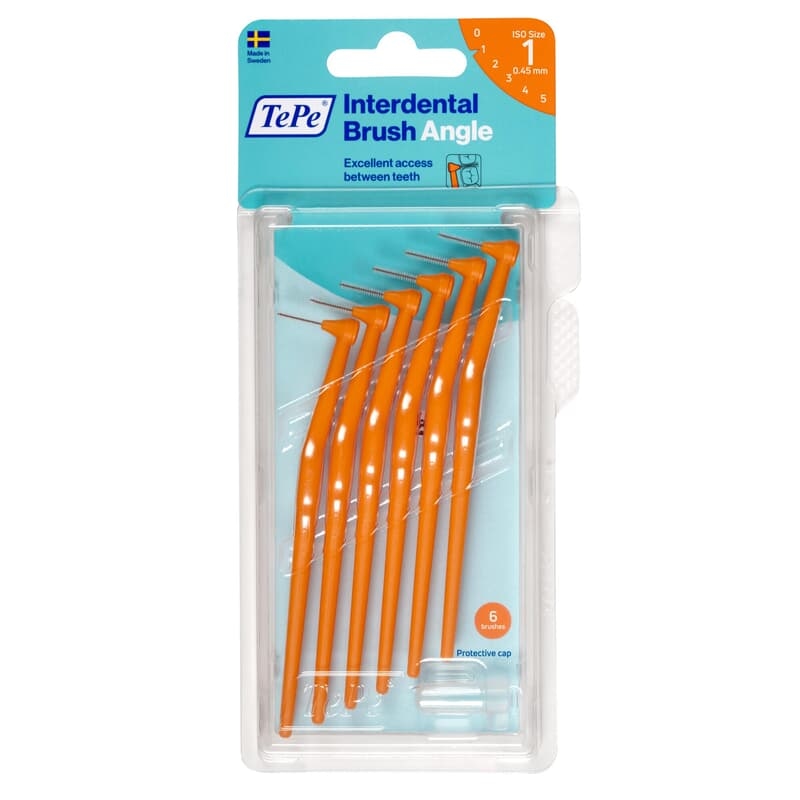 TePe Angle Vinklad Mellanrumsborste 0,45 mm Orange 6 st