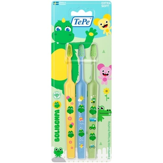 TePe Mini Bolibompa Extra Soft Tandborste 3 st