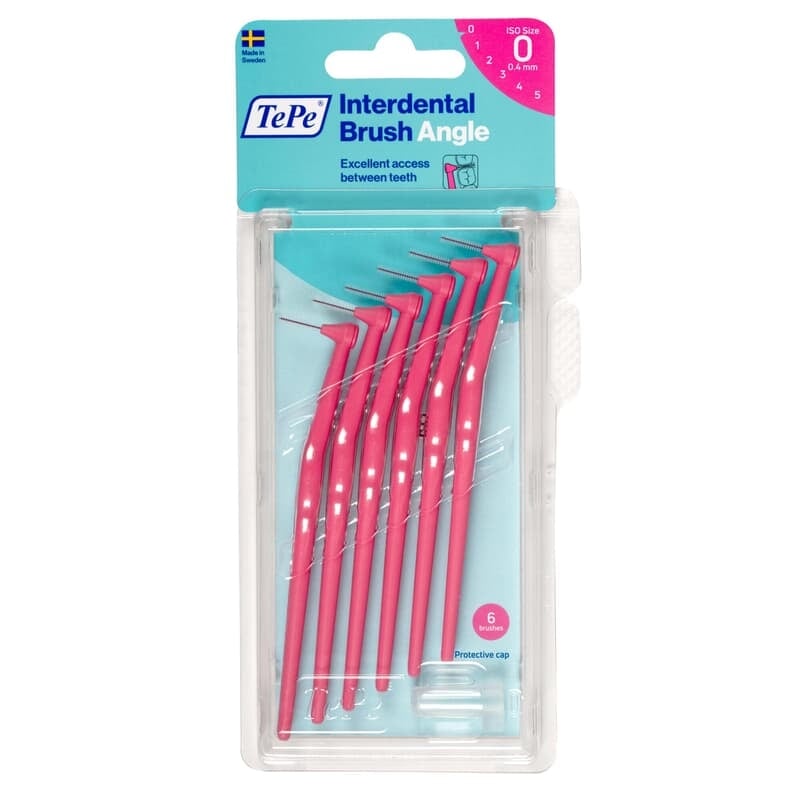 TePe Angle Vinklad Mellanrumsborste 0,4 mm Rosa 6 st