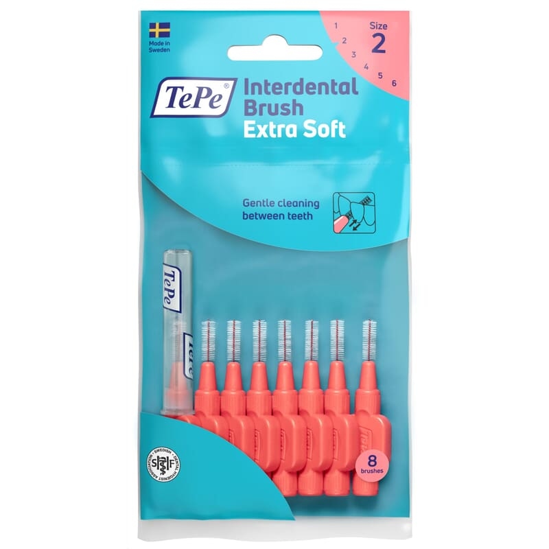 TePe Mellanrumsborste Extra Soft 0,5 mm Röd 8 st