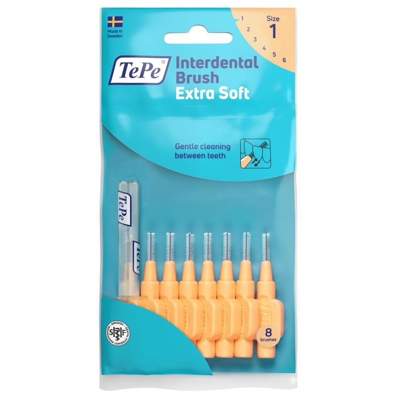 TePe Mellanrumsborste Extra Soft 0,45 mm Orange 8 st