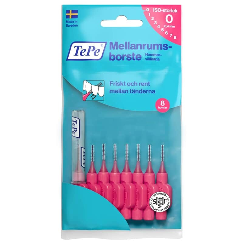 TePe Mellanrumsborste Original 0,4 mm Rosa 8 st