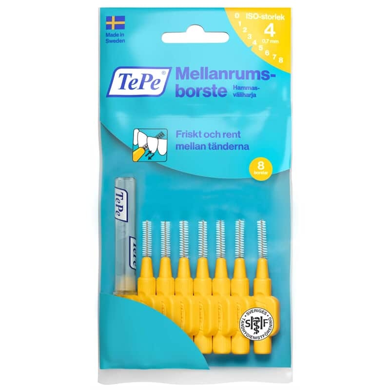 TePe Mellanrumsborste Original 0,7 mm Gul 8 st