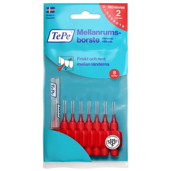TePe Mellanrumsborste Original 0,5 mm Röd 8 st