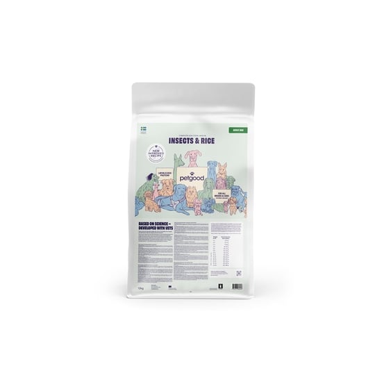 Petgood Insekter & Ris Vuxen Hund 12 kg