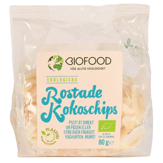 Biofood Rostade Kokoschips 80 g