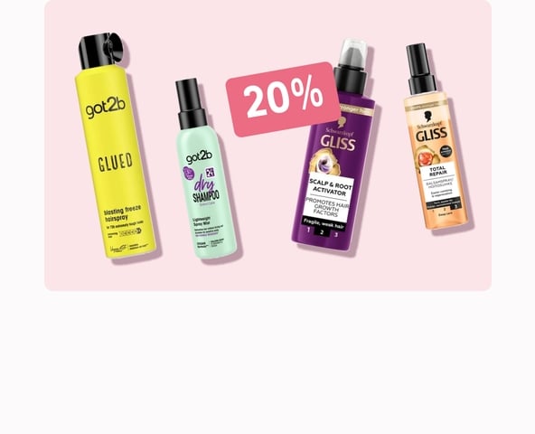 20% på Got2B och Schwarzkopf