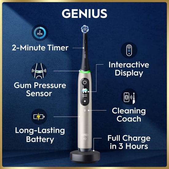 Oral-B iO9 Eltandborste Lunar Gold med tillbehör
