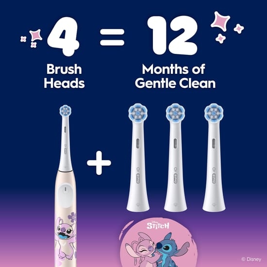 Oral-B iO Kids 6+ Disney Angel Lilo & Stitch Tandborsthuvuden 4 st