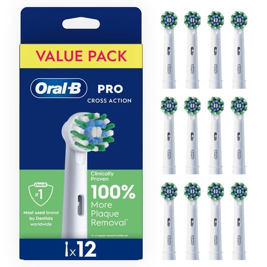 Oral-B Pro Cross Action Borsthuvuden 12 st