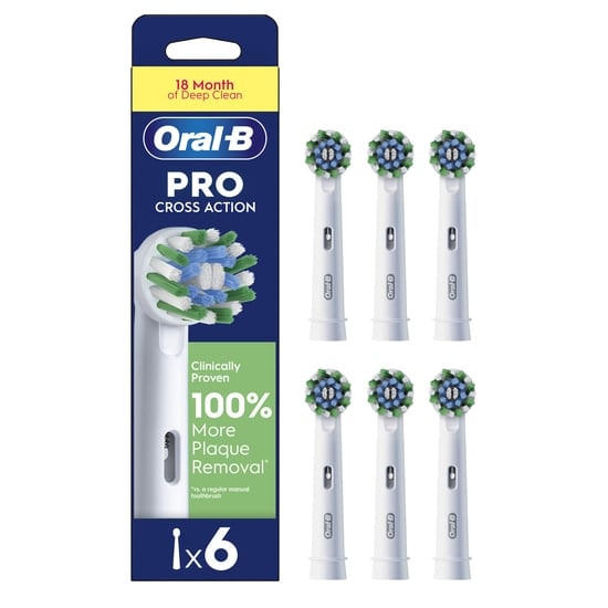 Oral-B Pro Cross Action Borsthuvuden 6 st