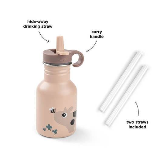 Done by Deer Vattenflaska Metall Tiny farm Powder 350 ml