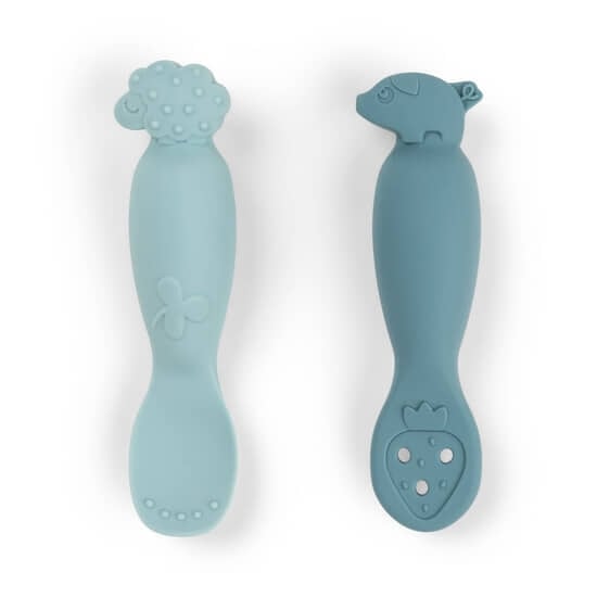 Done by Deer Första Skedset Tiny farm Blue 2-pack