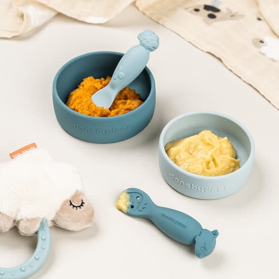 Done by Deer Första Skedset Tiny farm Blue 2-pack
