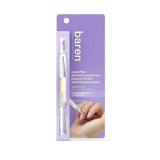 BAREN Dual Effect Nail and Cuticle Care Essence Oil Pen with Ceramic Pusher 2 ml