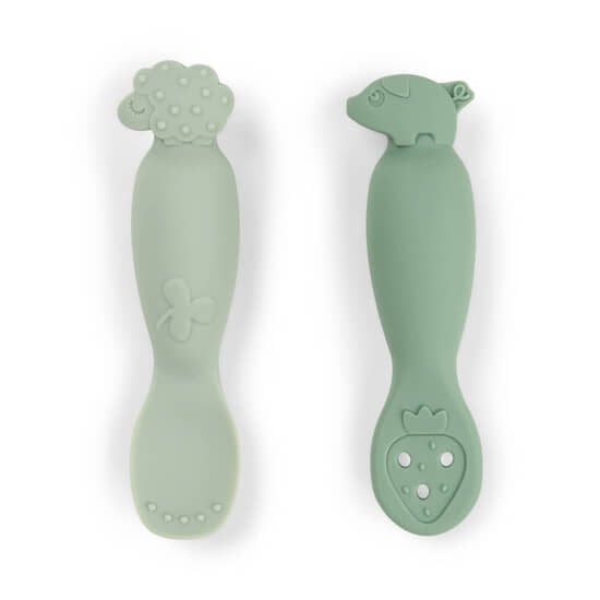 Done by Deer Första Skedset Tiny farm Green 2-pack