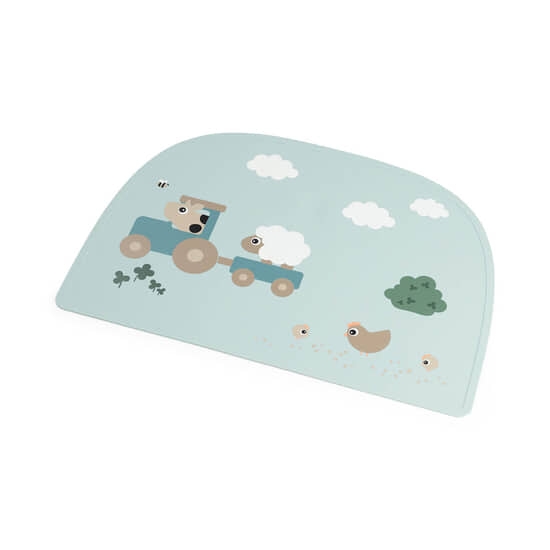 Done by Deer Bordstablett Silikon Tiny farm Blue