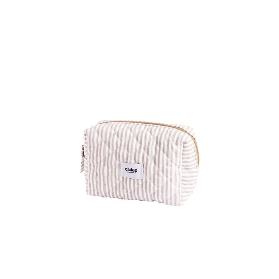 Cailap Sminkväska med beige ränder Liten