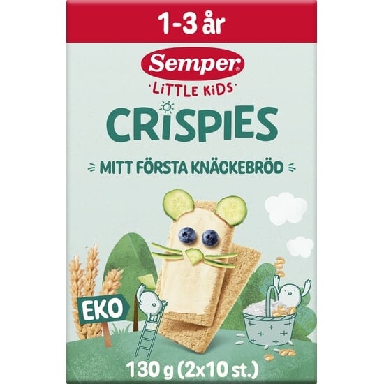 Semper Crispies knäckebröd EKO 1-3 år 130 g