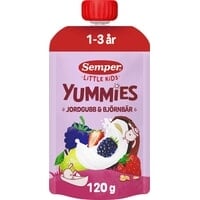 Semper Yummies Strawberry/Blackberry klämmis 1-3 år 120 g
