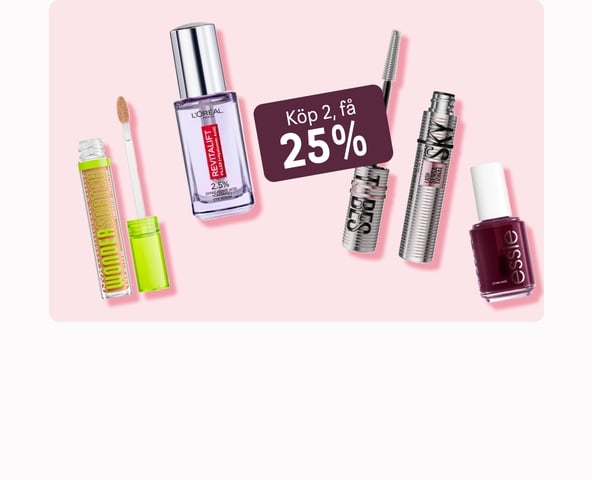 Köp 2, få 25% på Sminkfavoriter