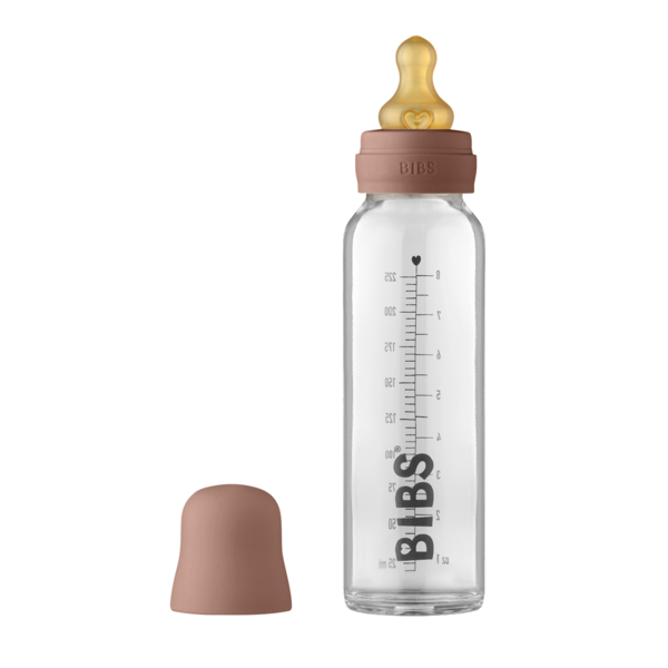 BIBS Baby Glass Bottle Complete Set Latex Woodchuck 225 ml
