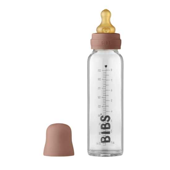 BIBS Baby Glass Bottle Complete Set Latex Woodchuck 225 ml