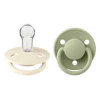BIBS De Lux Silicone Onesize Ivory/Sage 2-pack