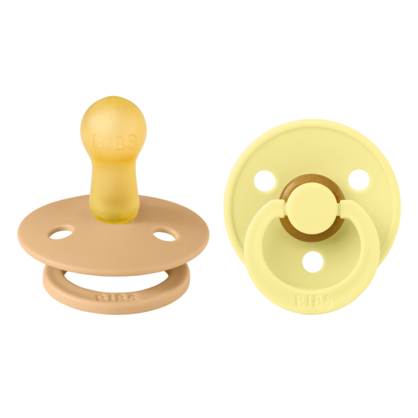 BIBS Colour Latex Size 2 Desert Sand/Sunshine 2-pack