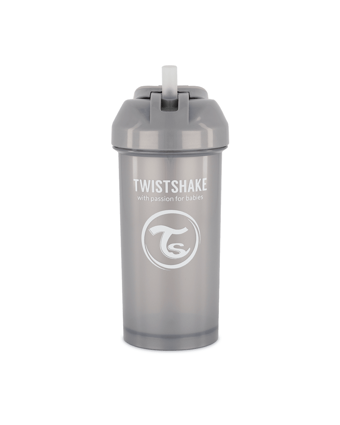 Twistshake Straw Cup Pearl Grey 12+m 360 ml