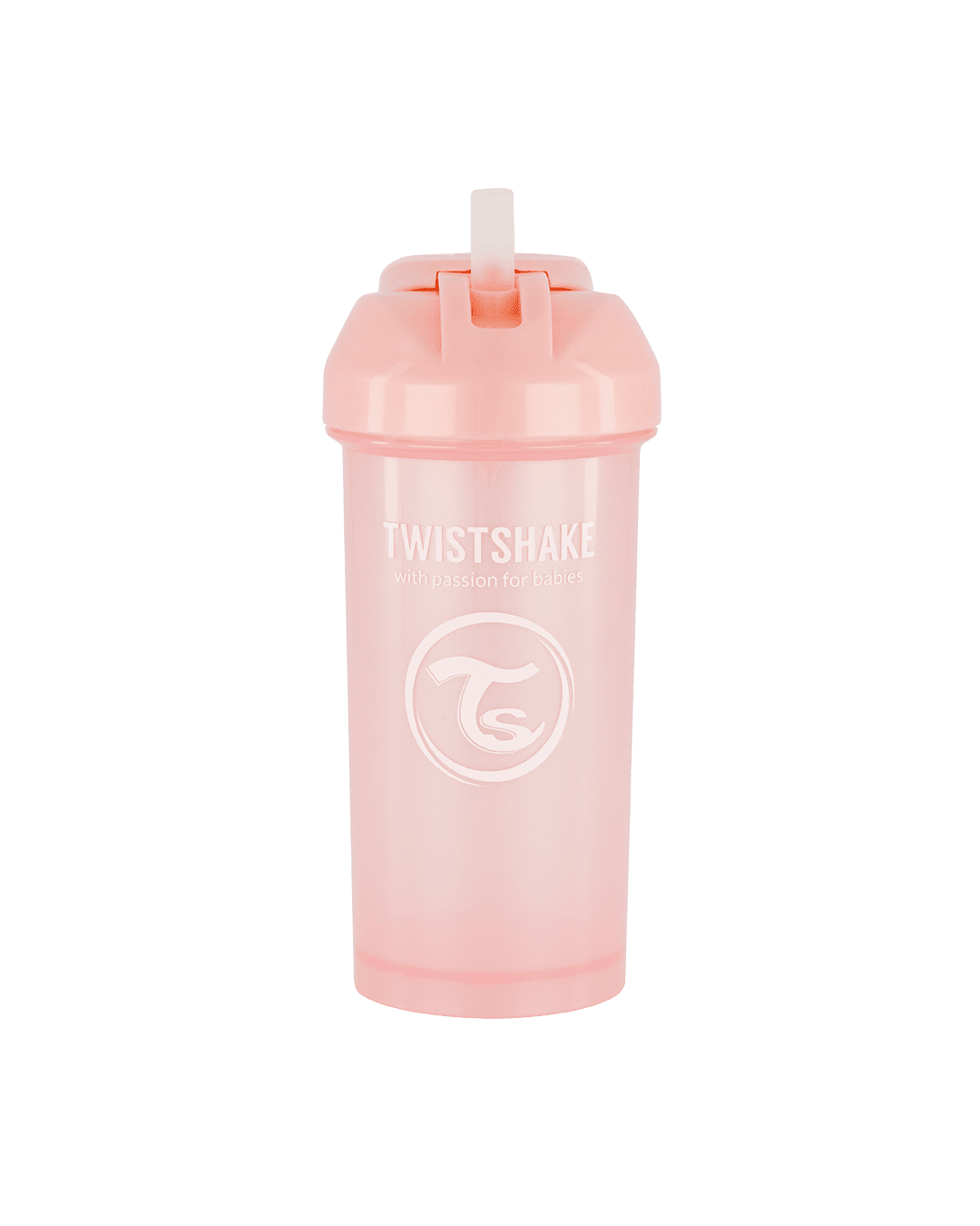 Twistshake Straw Cup 360ml 6+m Pearl Pink 360 ml