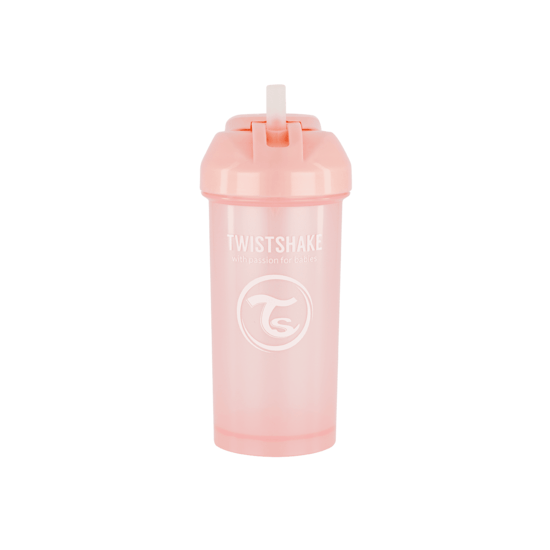 Twistshake Straw Cup 360ml 6+m Pearl Pink 360 ml