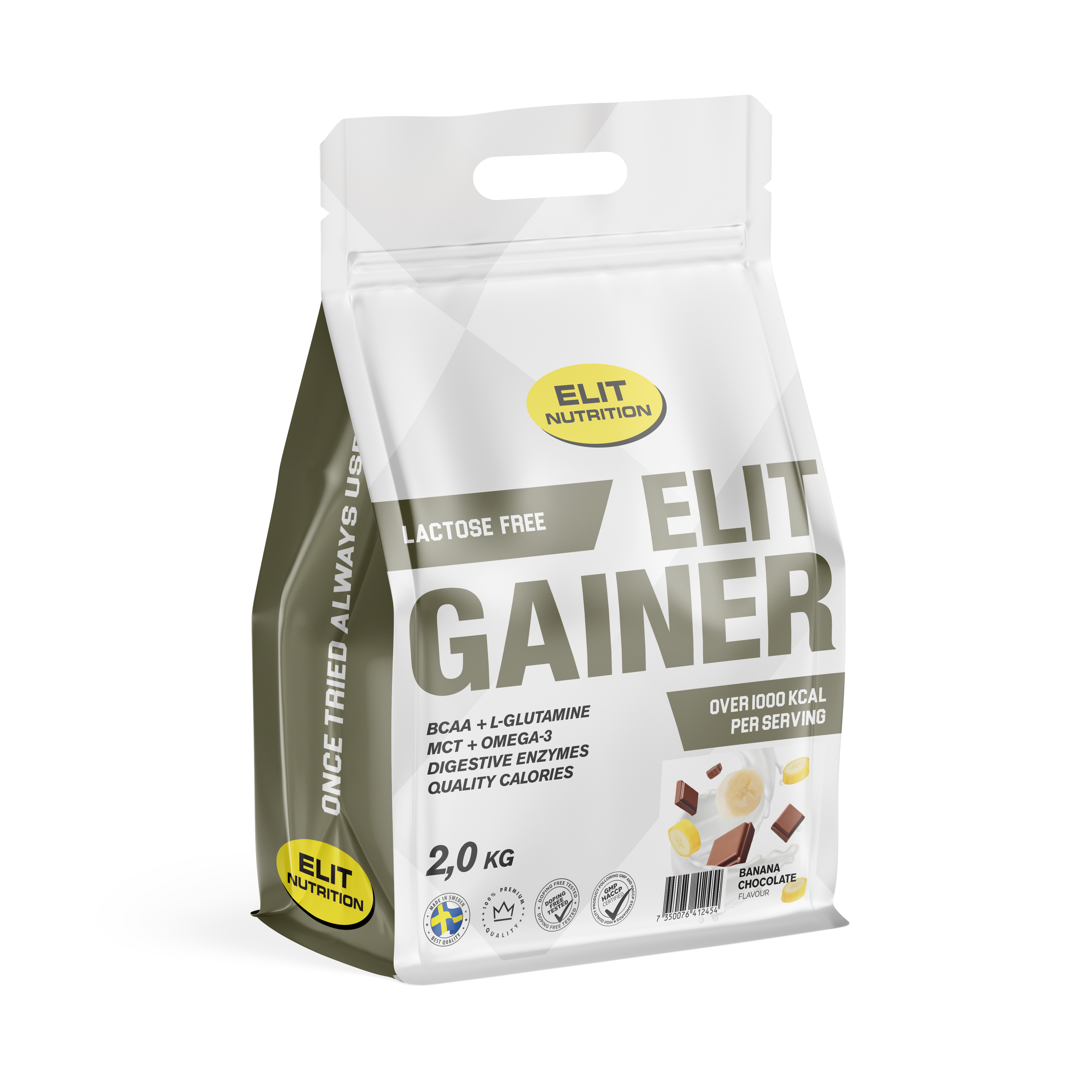 Elit Nutrition Gainer Lactose free Banana Chocolate 2 kg