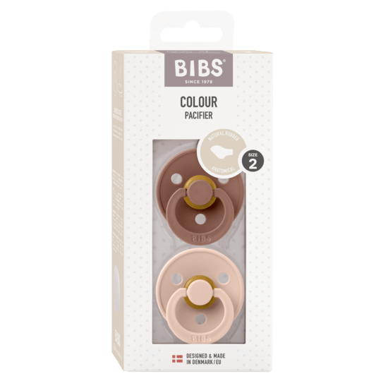 BIBS Colour Latex Anatomical Size 2 Blush/Woodchuck 2-pack