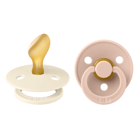 BIBS Colour Latex Anatomical Size 2 Ivory/Blush 2-pack