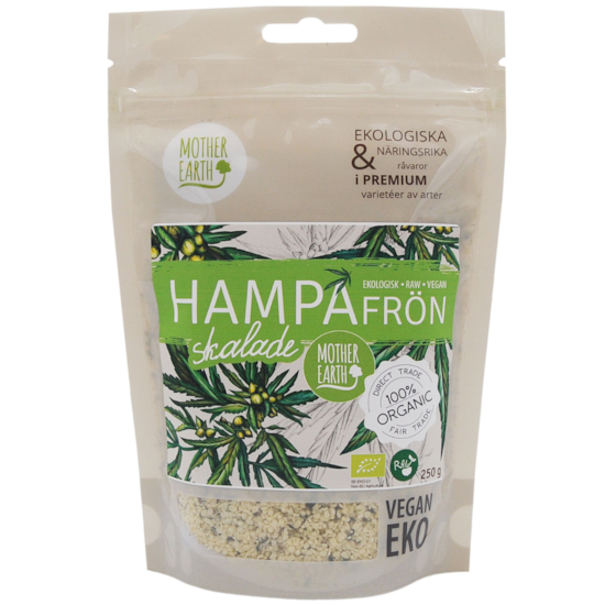 Mother Earth Hampafrö Skalade Premium ME RAW&EKO 250 g