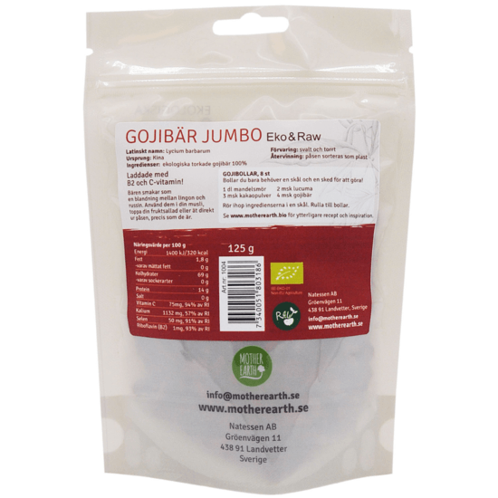 Mother Earth Gojibär Jumbo Premium ME EKO 125 g