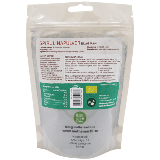 Mother Earth Spirulinapulver ME RAW&EKO 125 g
