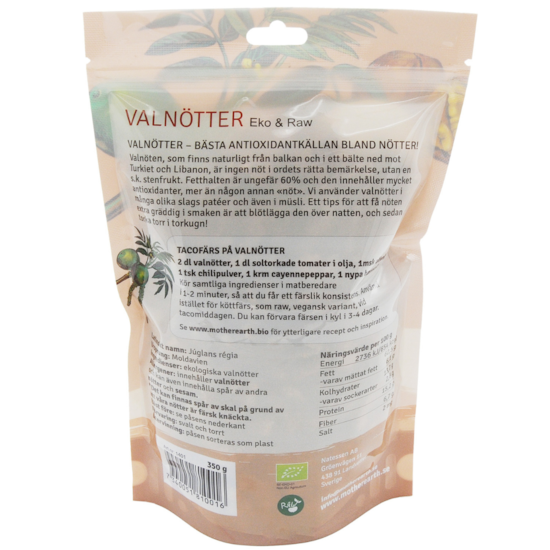 Mother Earth Valnötter Premium ME RAW&EKO 350 g