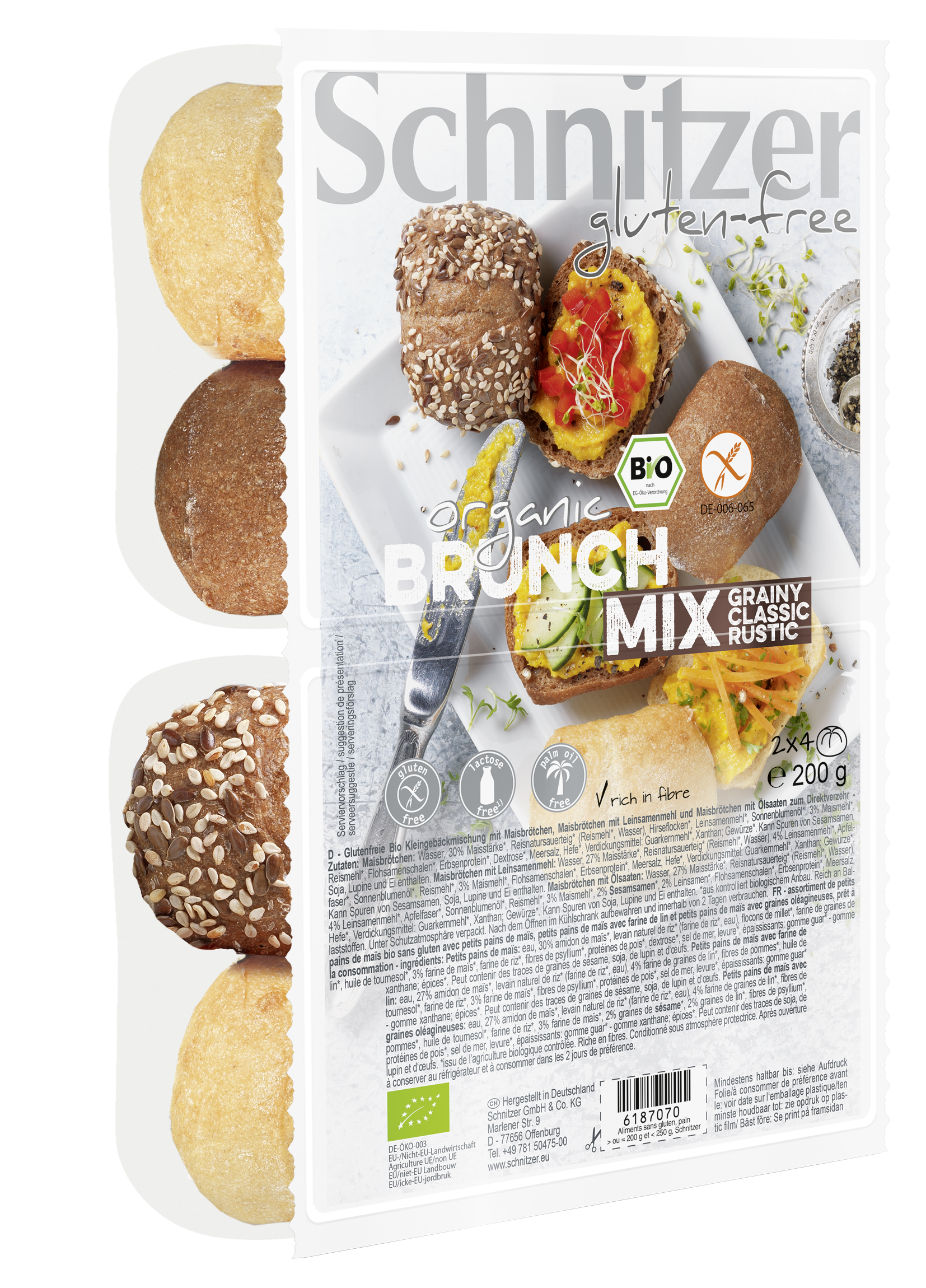 Schnitzer Glutenfri Ekologisk Brunch Mix 8x25 g