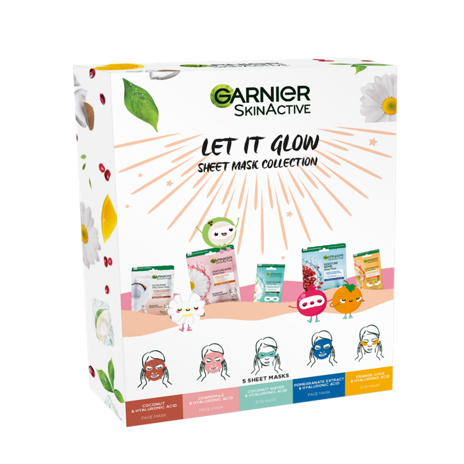 Garnier Skin Active Let it Glow Sheet Mask Collection