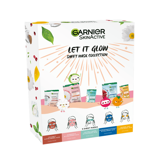 Garnier Skin Active Let it Glow Sheet Mask Collection